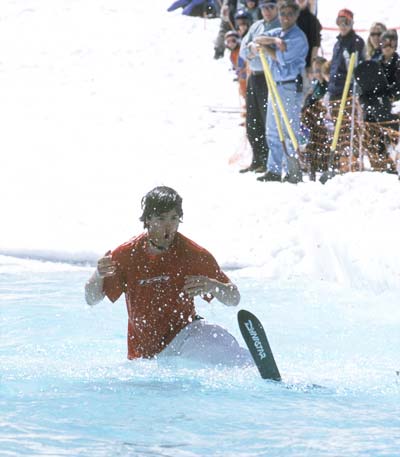fraser going for a swim