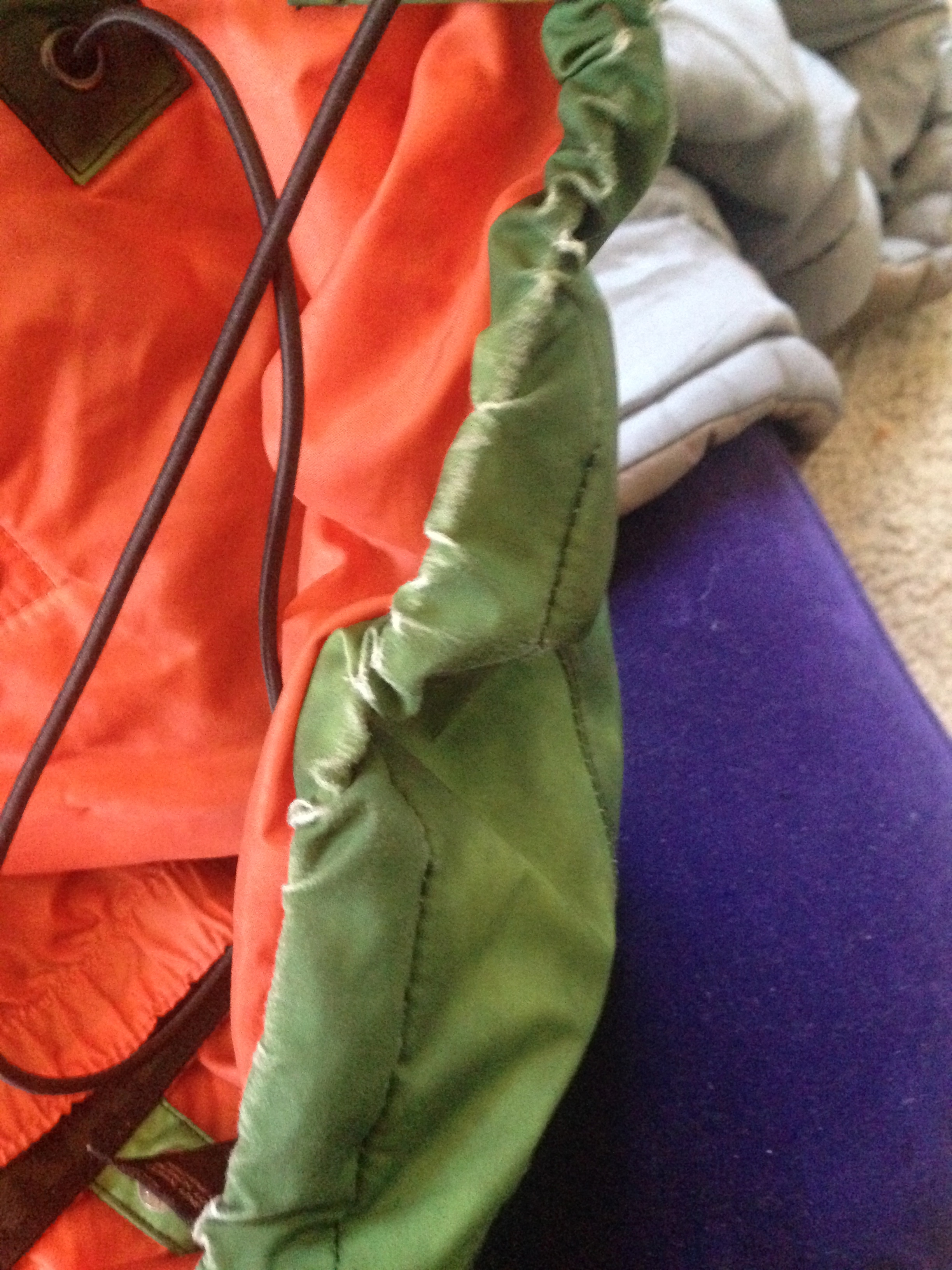 fraying on bottom of armada