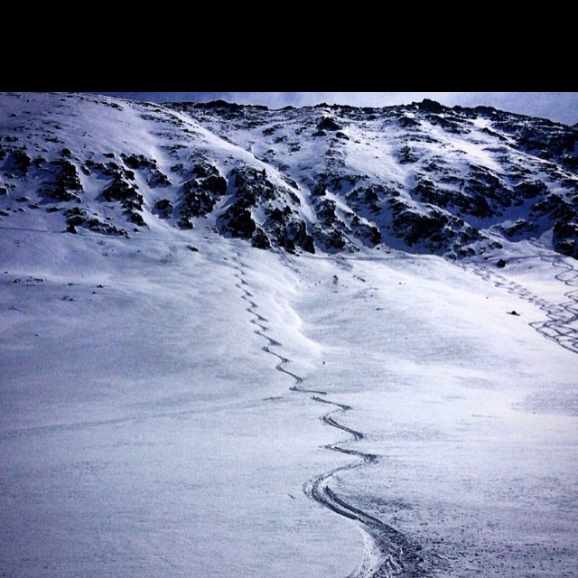 Fresh Tracks on the East Wall of Arapahoe BAsin
