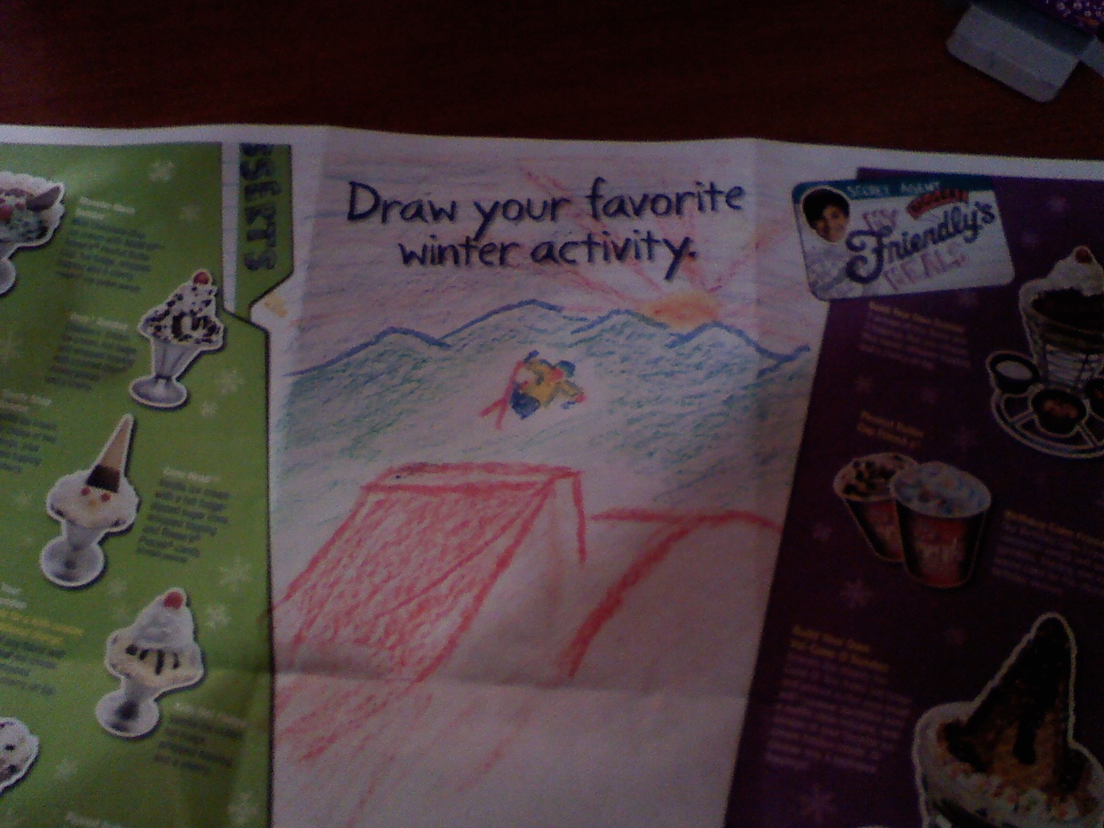 Friendly's drawing with crayon!