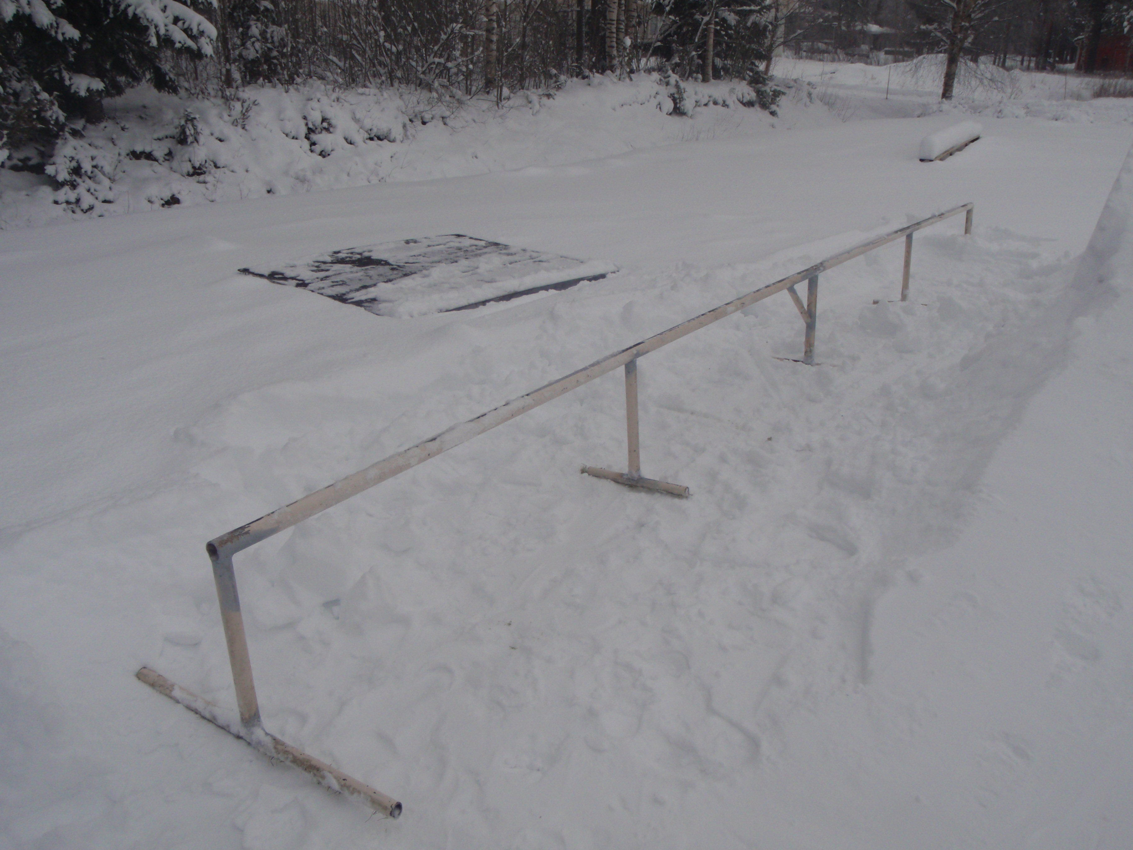 From football goal to rail