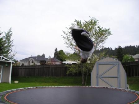 front 3 on a trampoline