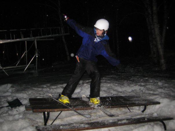 Front broken on picnic table