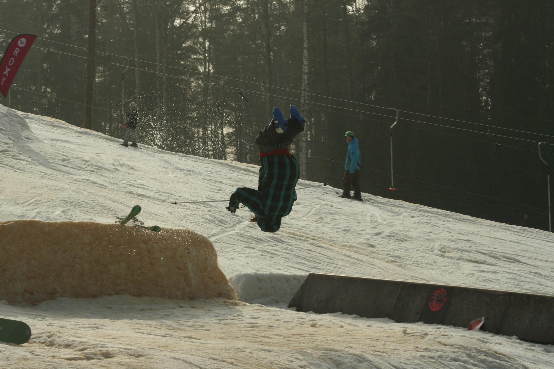 Front flip goes wrong