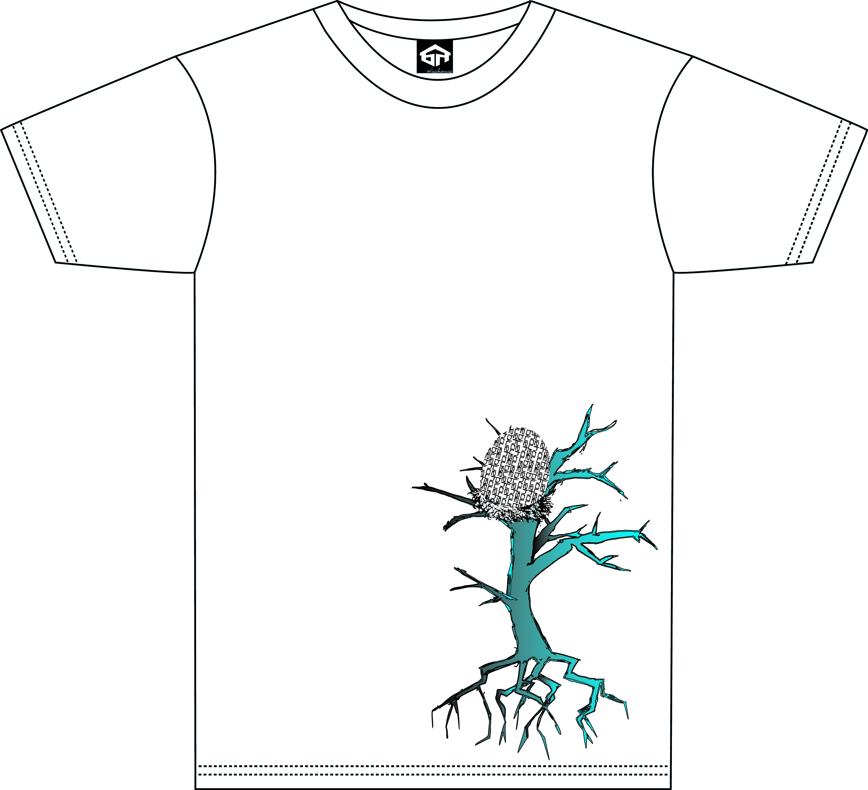 Front of tee - Blue bird