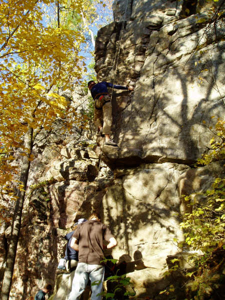 Fun moves up the arete