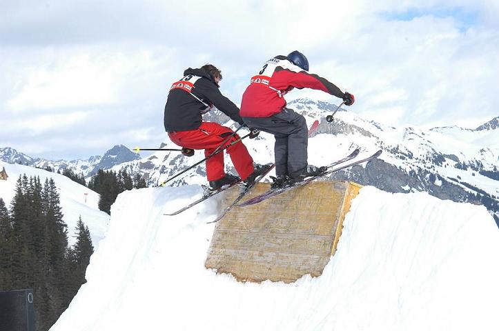 Funny double wallride