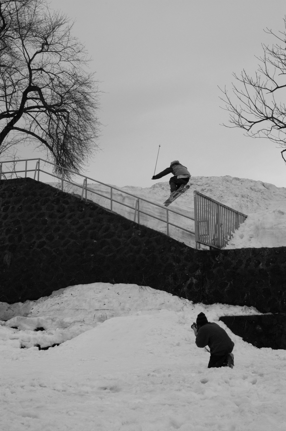 Gap Rail Near The Dam