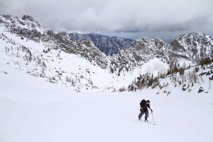 Gem lake basin in the background