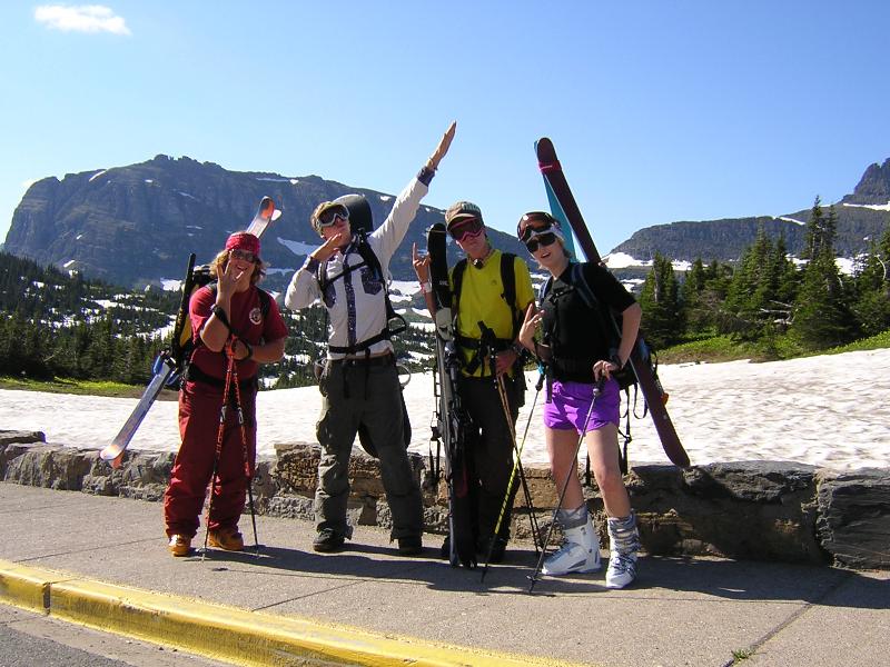 Gettin' ready fer a good day o' skiing (in July)