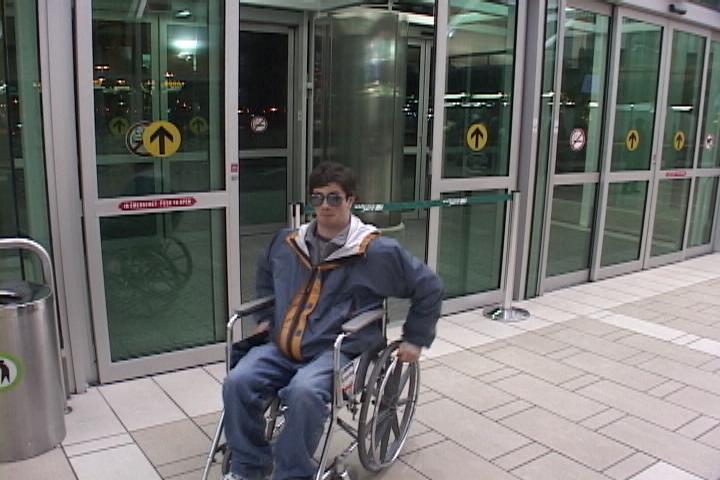 getting away from security guards at the airport