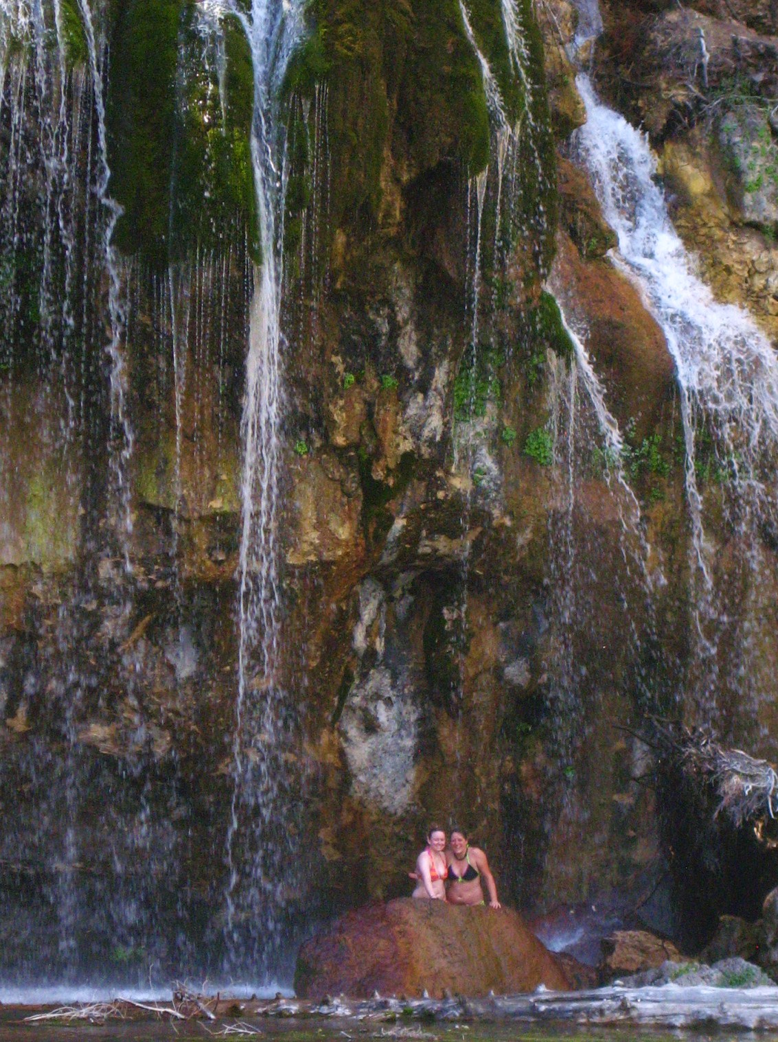 Getting soaked by the super cold water