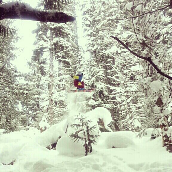 Getting some airtime in fernie.