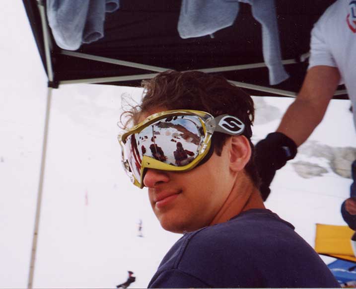 Getting the goggle tan!