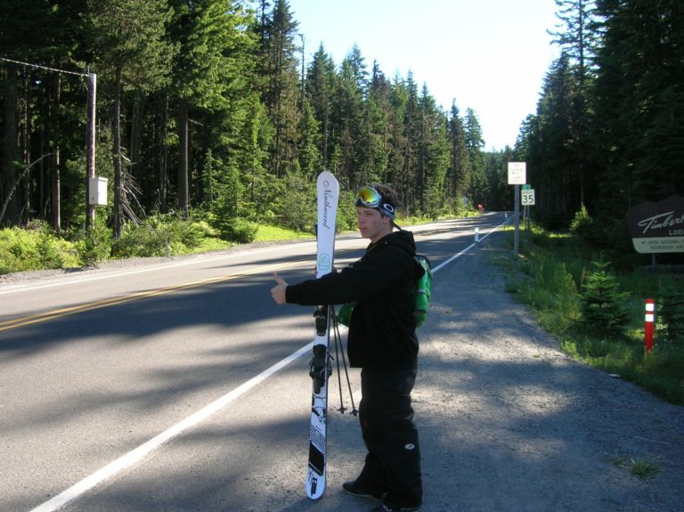 getting up to the snow