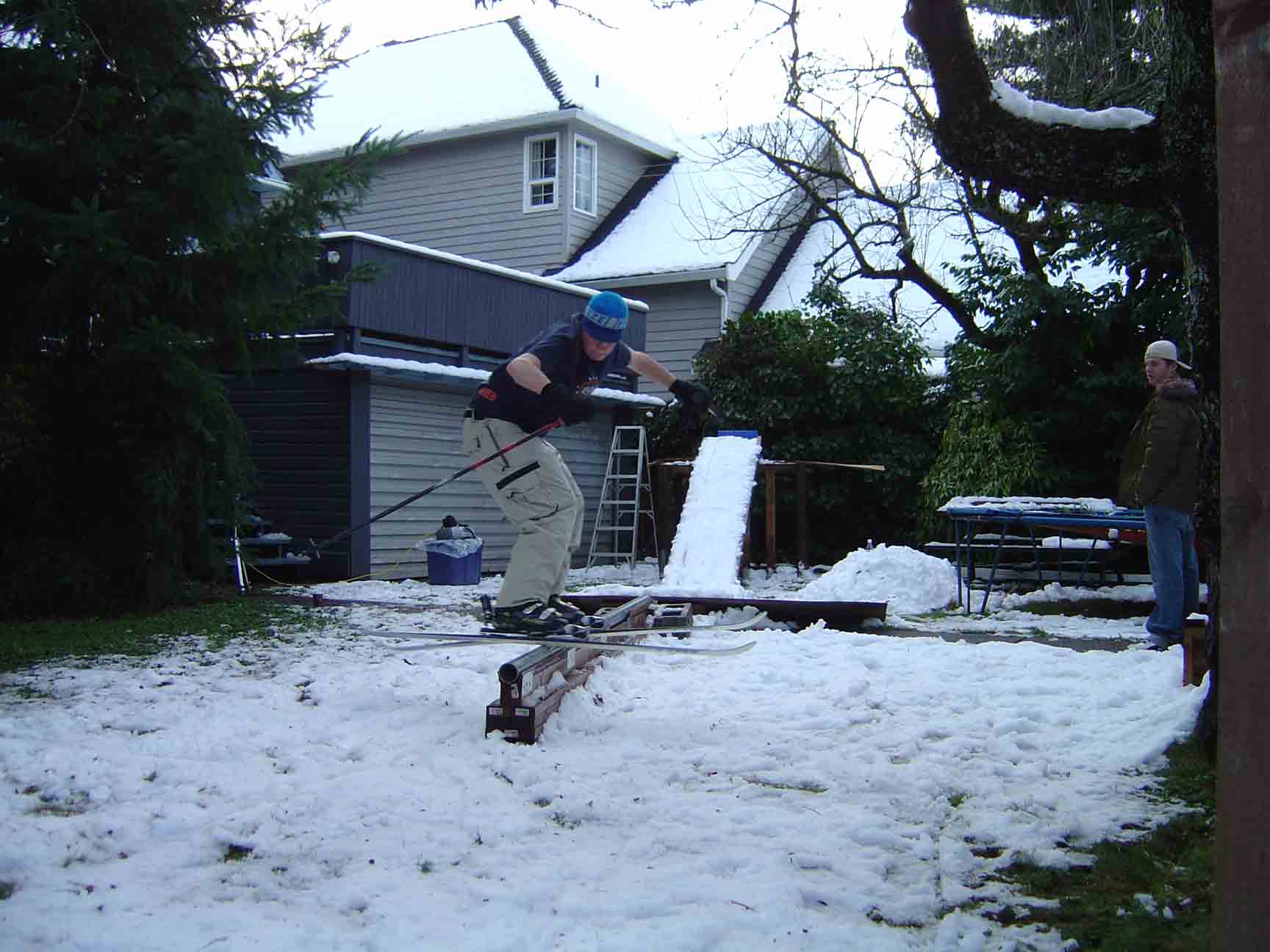 ghetto backyard rail setup