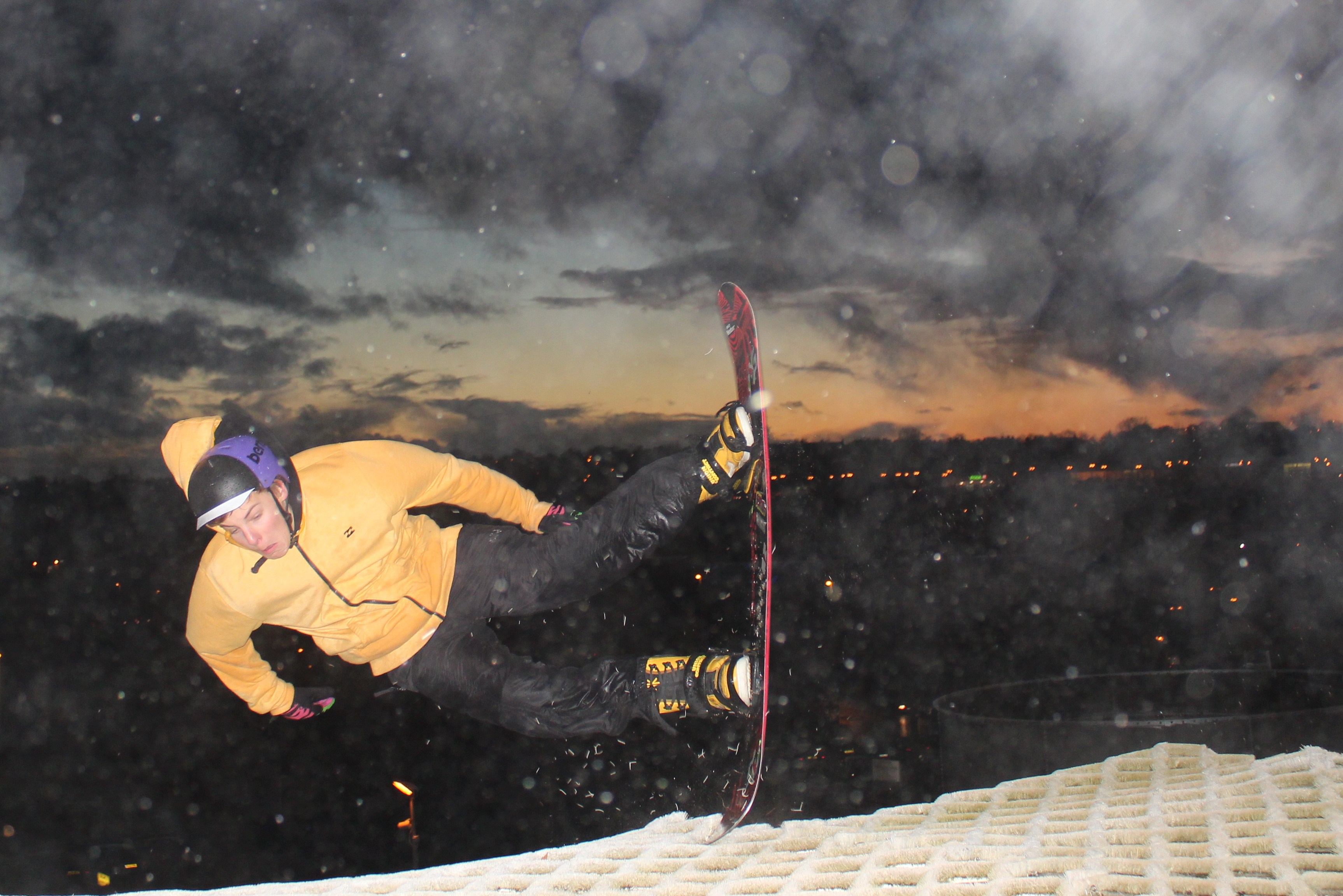 Gnarly snowboard crash