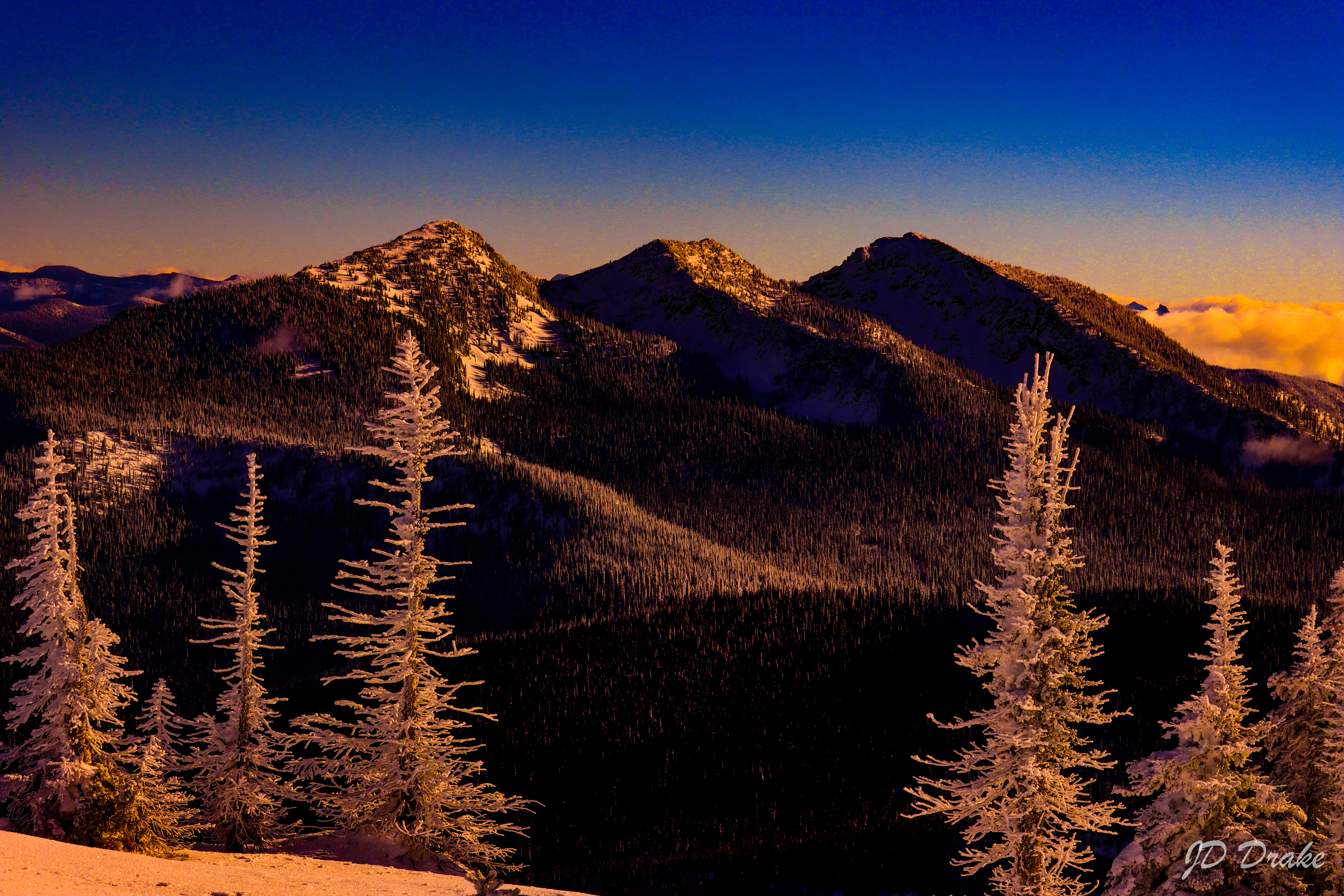 Golden hour in the mountains.
