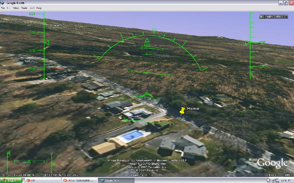 Google Earth Flight Sim.