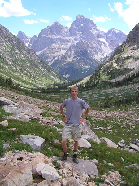 Grand Teton and Me From Far up Cascade Canyon