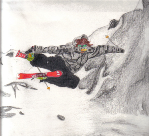 graphite/colored pencil of jf cusson