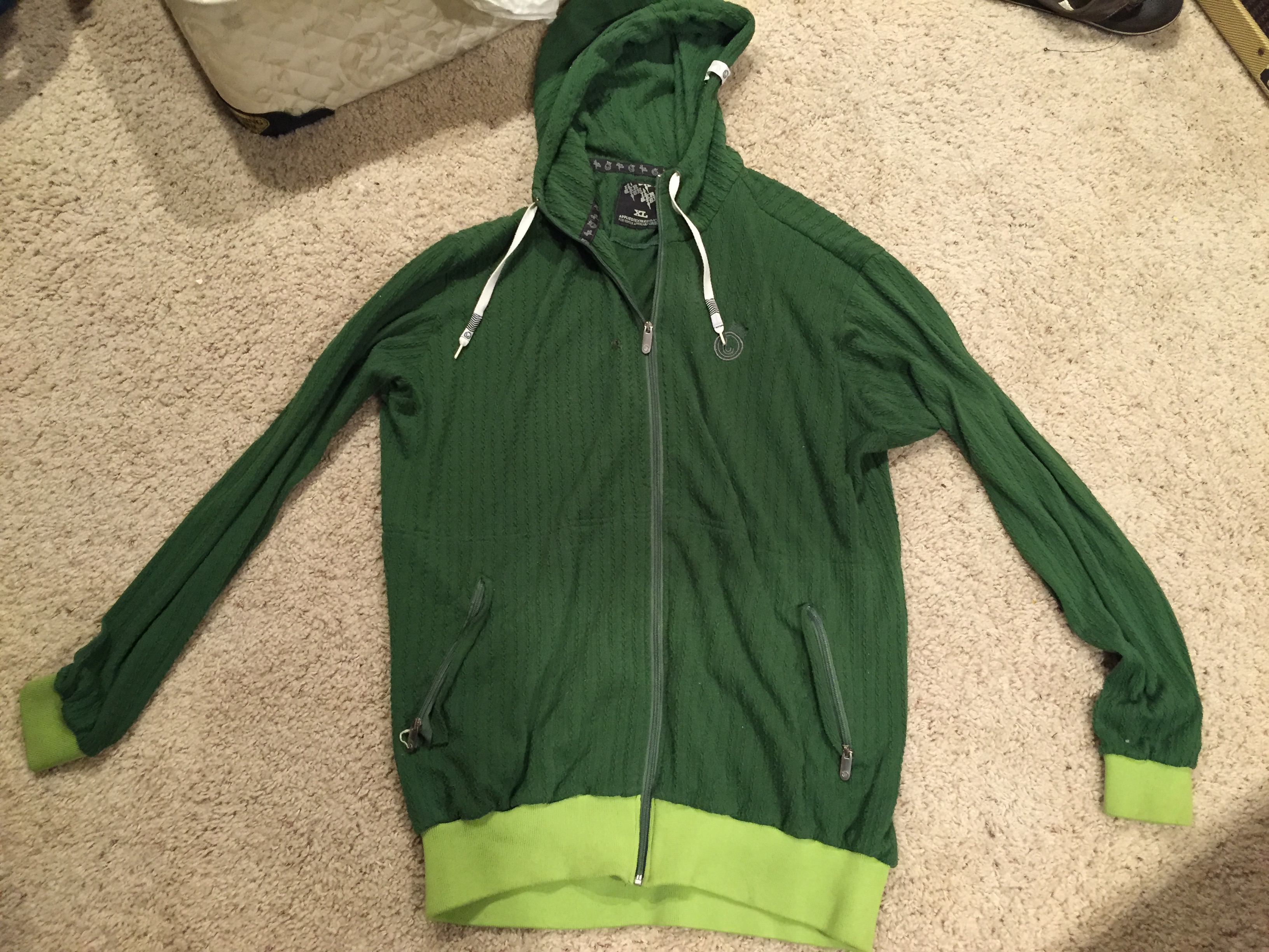 Green xl jiberish hoodie