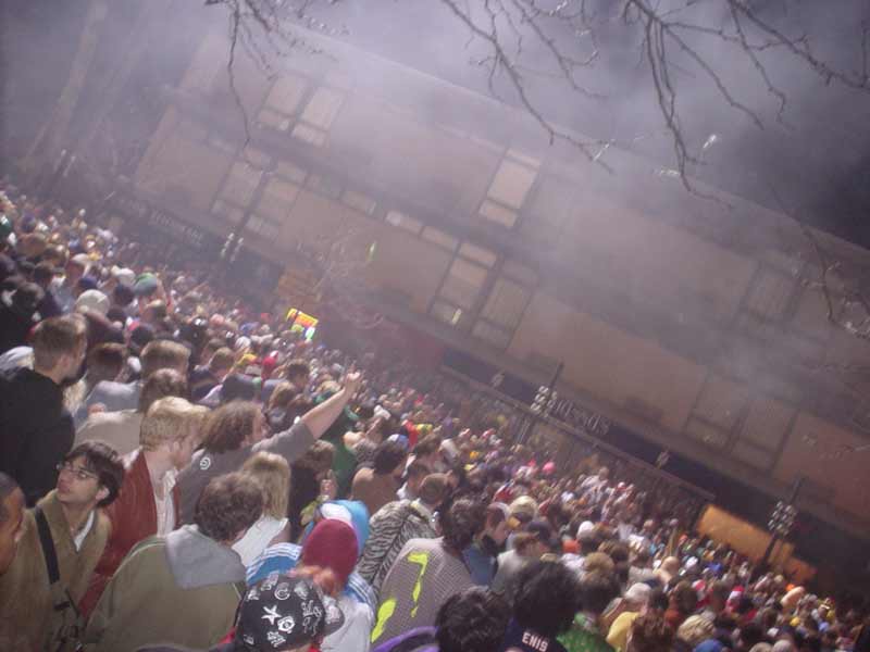 Halloween 04 state street, 5 minutes before they started breaking up the riotous behavior with gas