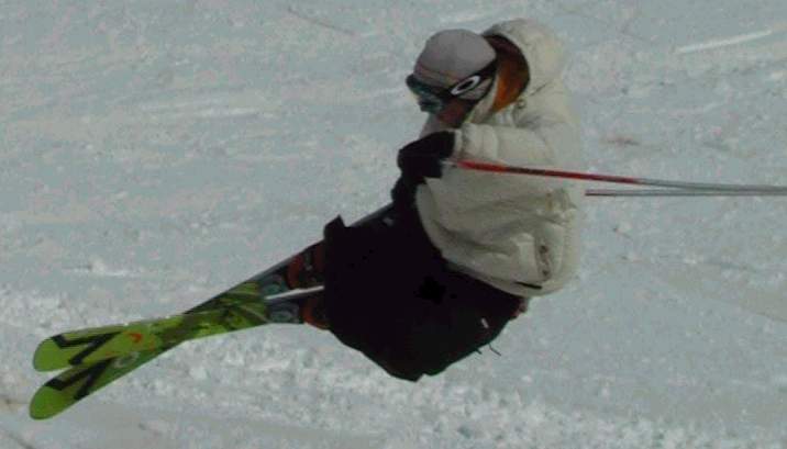 Hamish busting out of the pipe on way to 1st place NZ halfpipe