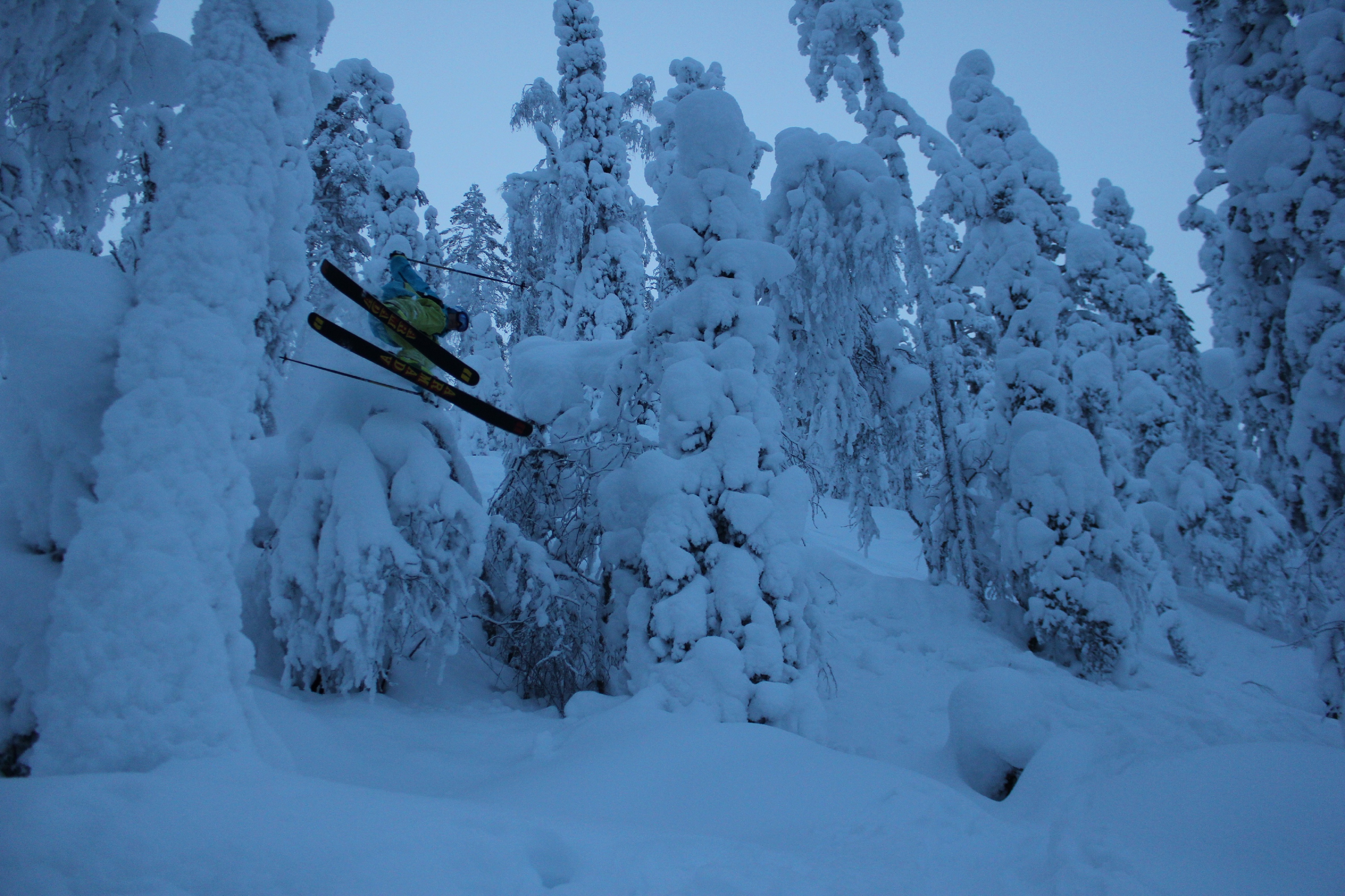 Hand-drag 180 over a tree