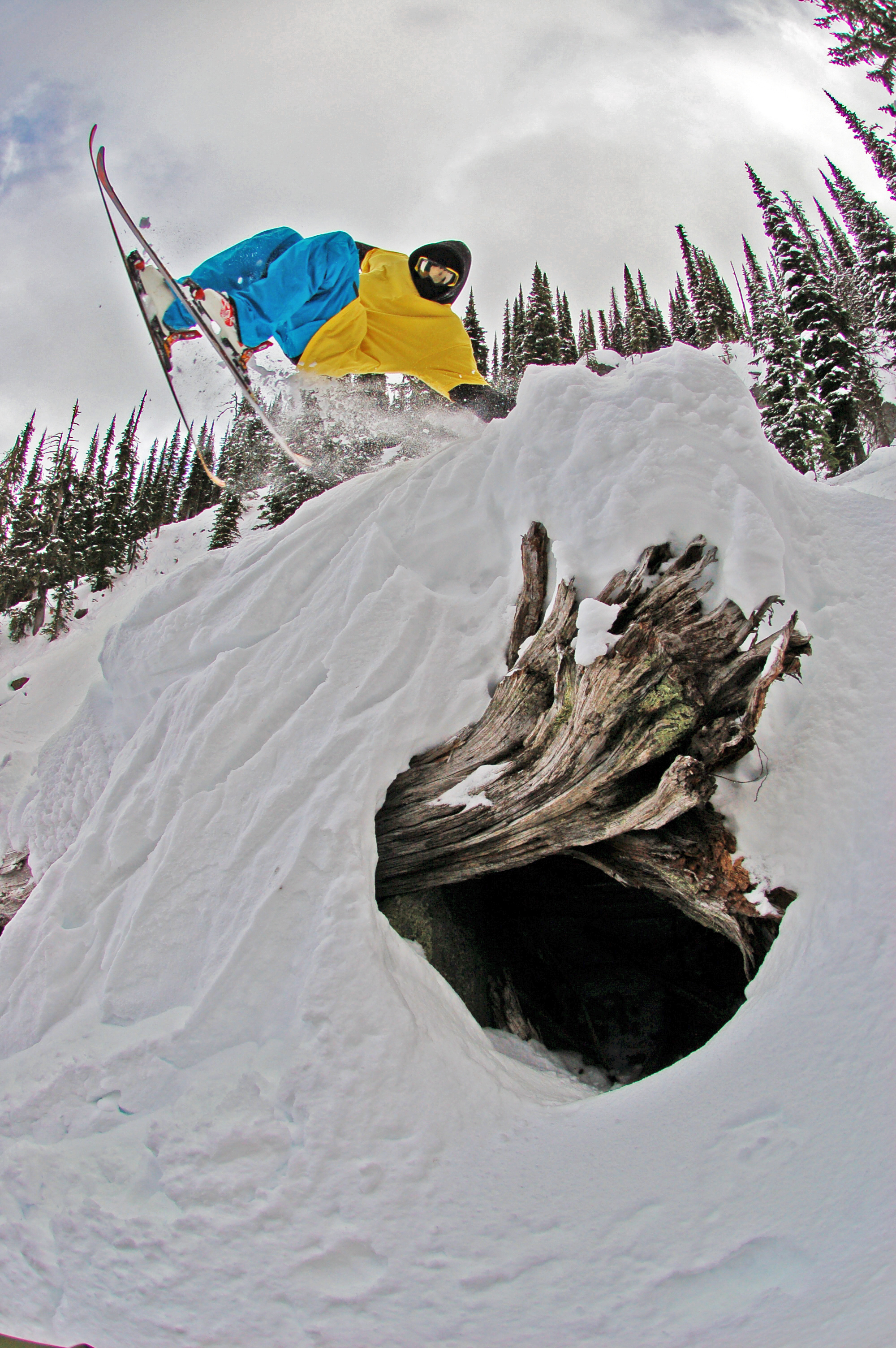 Hand drag on a stump