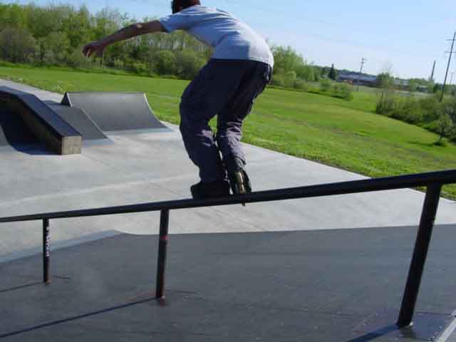 Handrail at park