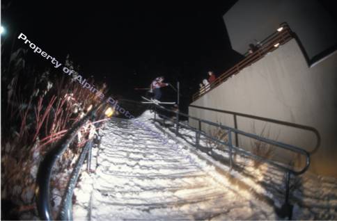 Handrail in downtown Ketchum, ID (sorry that it's far away)