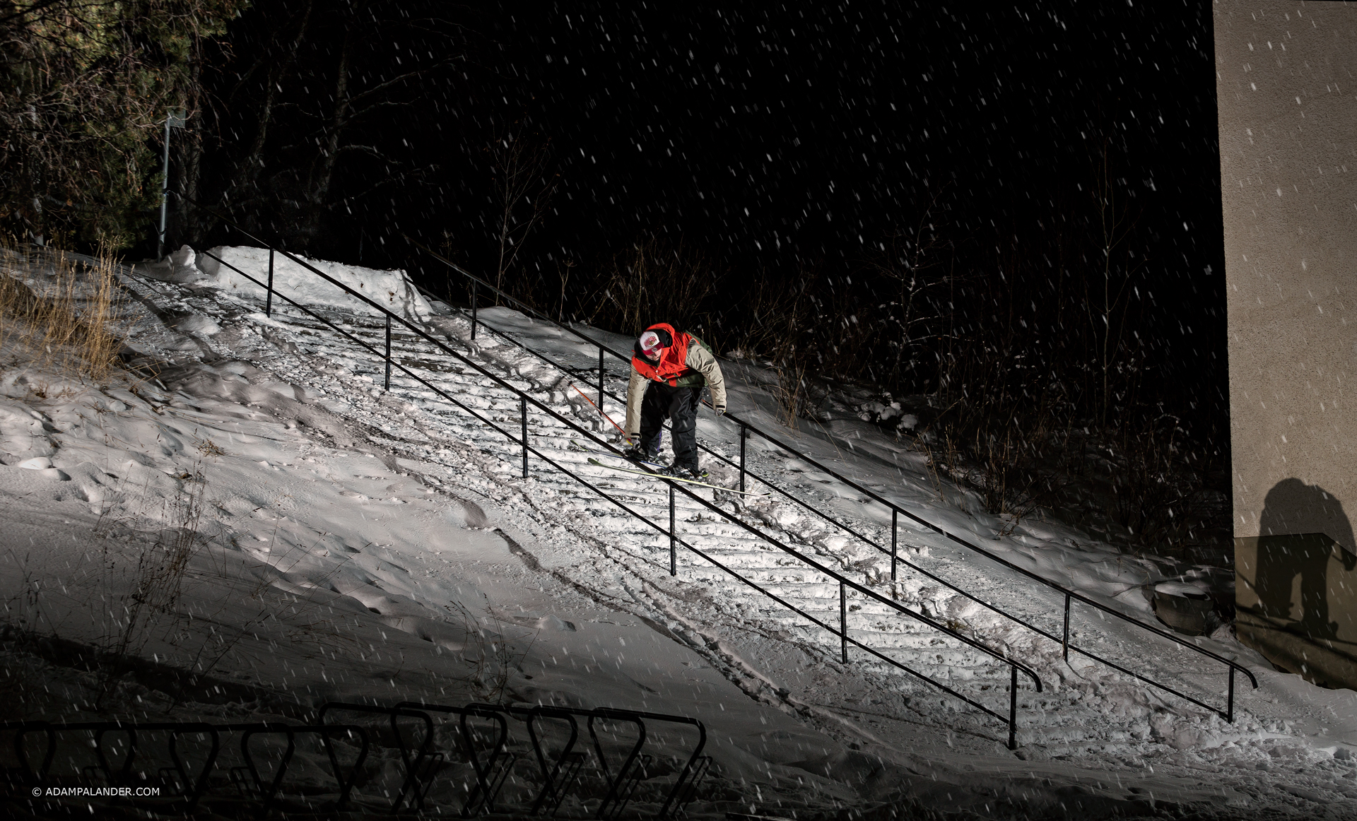 Handrail in the dark