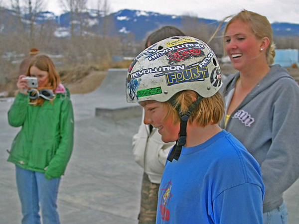 happy at the skate park!