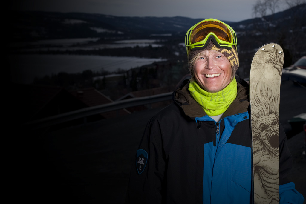 Happy skier on Ã…re Freeride 08