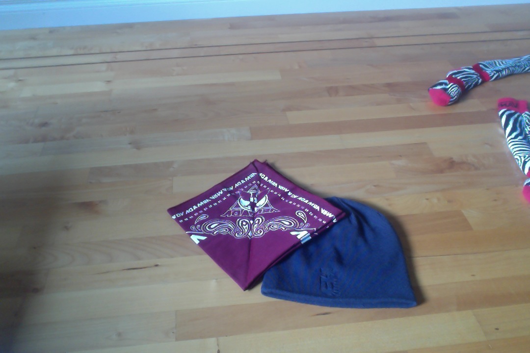 hat and bandana