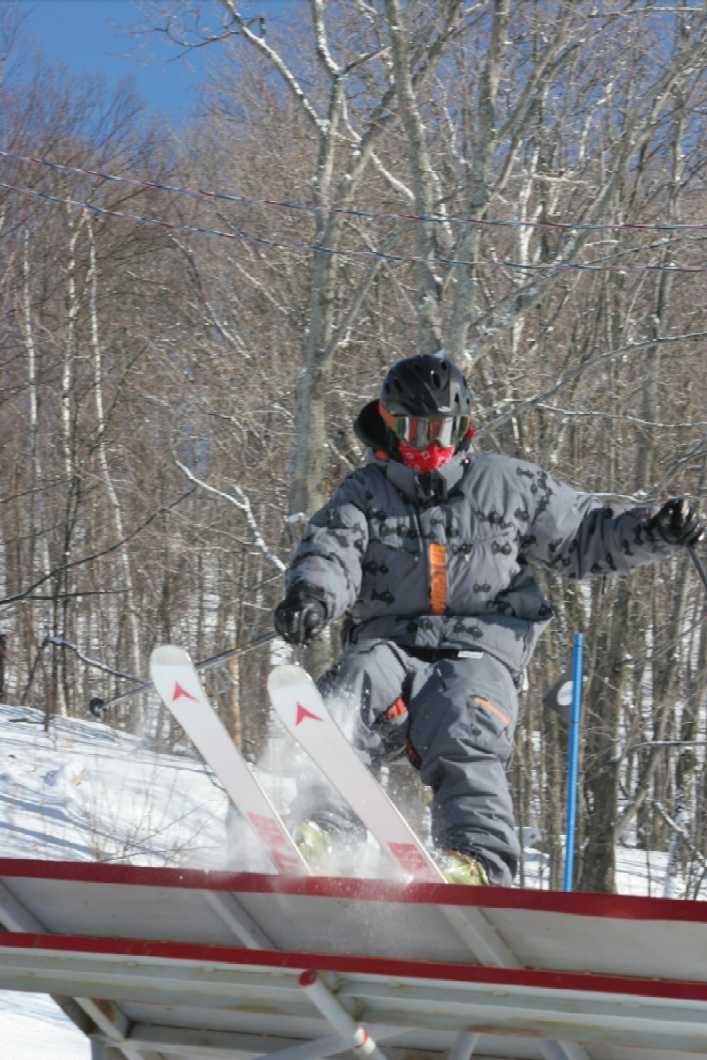 Highland Productions - red table slide in subzero temperatures...