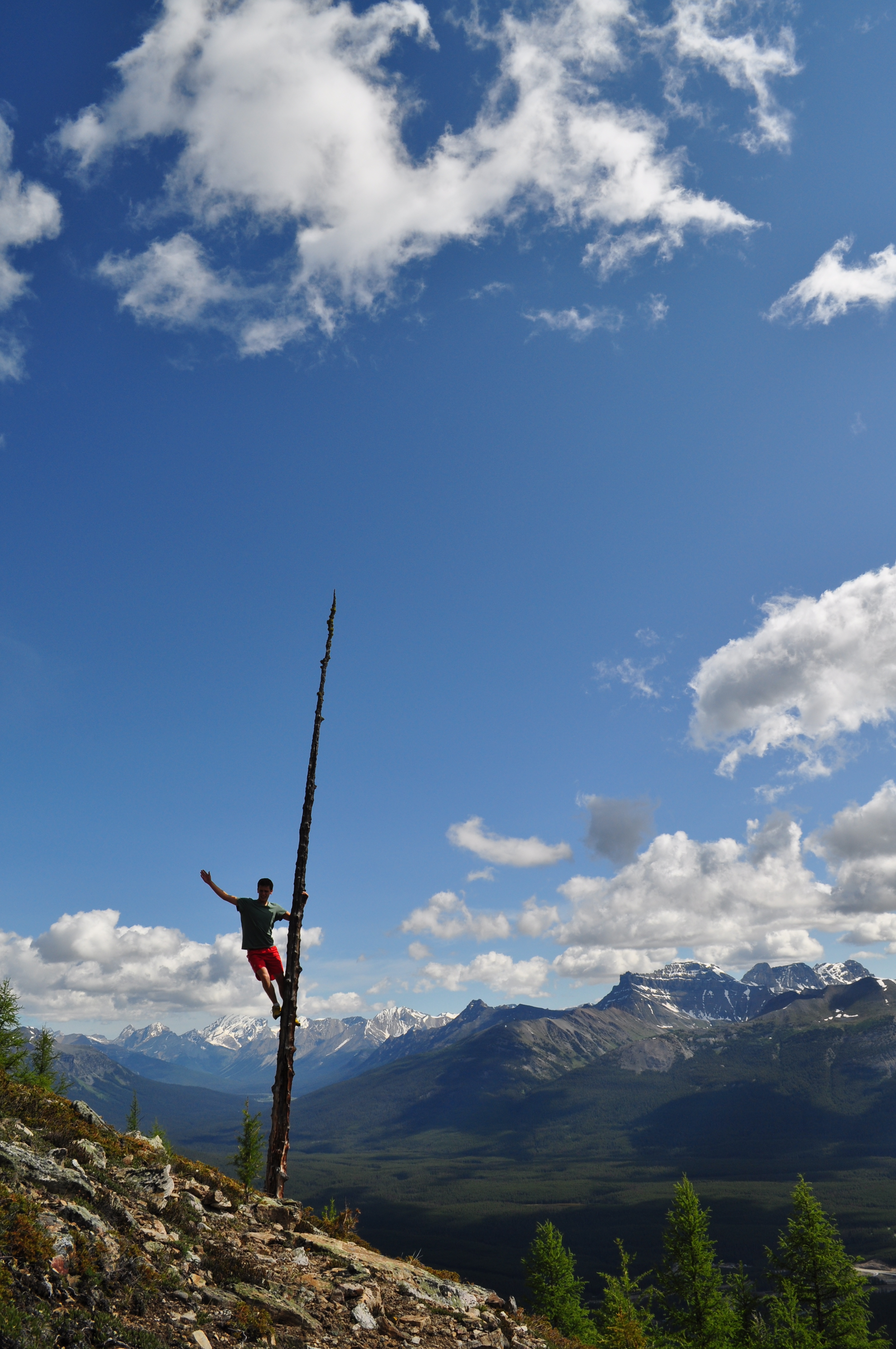 Hiking in lake louise