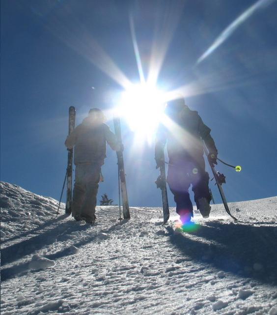 hiking with my buddy sun in the background