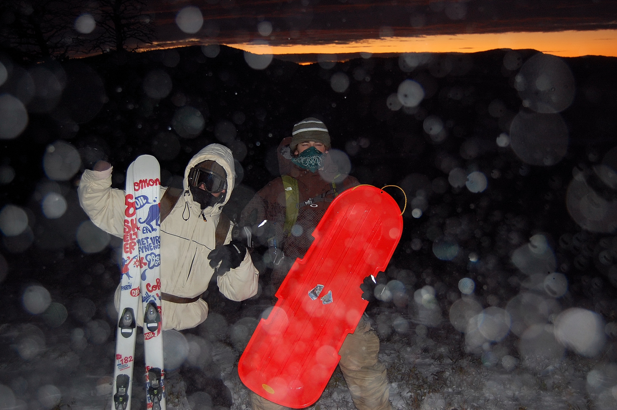 Hit a storm at about 630 AM near the ridge on Bridger Bowl