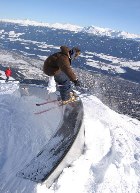 hiting the c-box while looking down at the city
