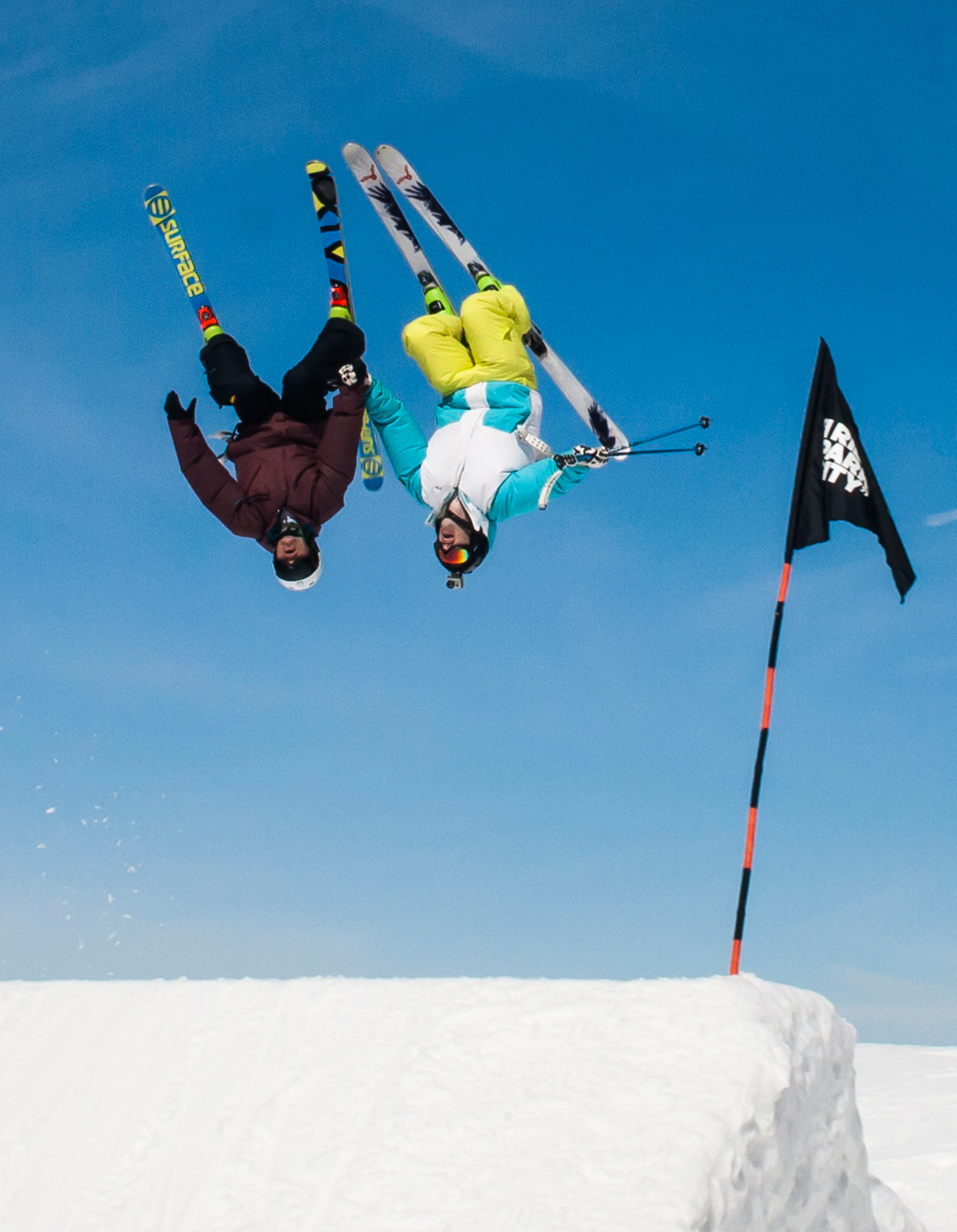 Holding hands backflip