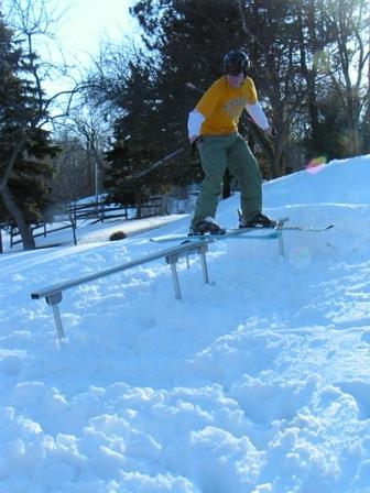 Homemade Portable Railslide- Trying it out!