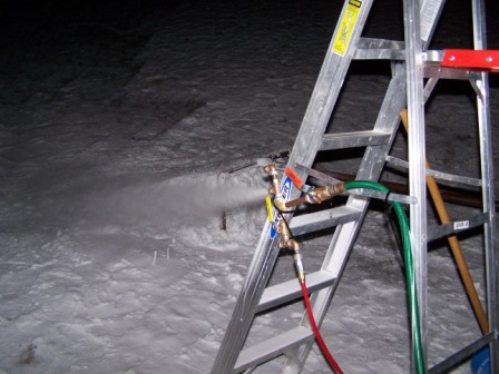 Homemade snowmaking