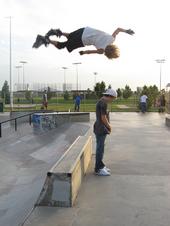 Huge Frontflip 180 over Jordan