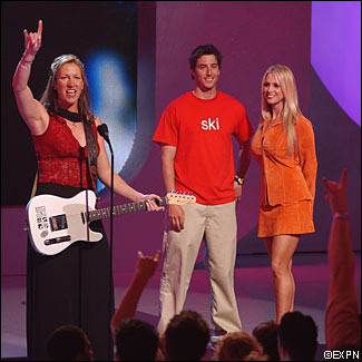 i know that the woman with the guitar is Aleisha Cline and the guy is Jonny Moseley but who is the l