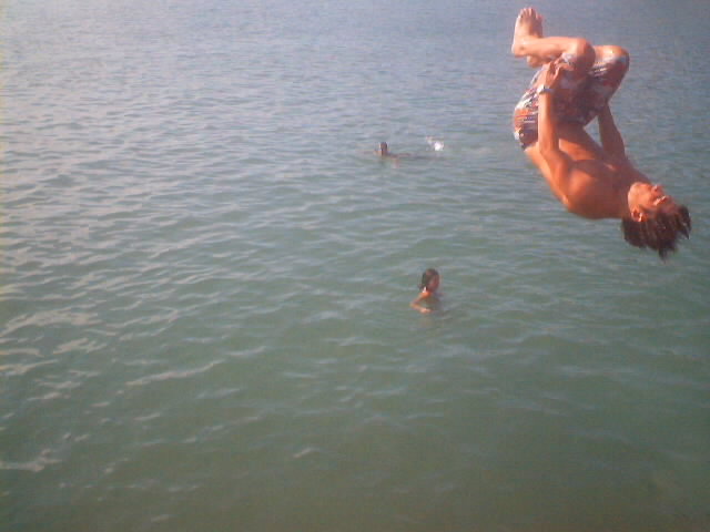 I try a doble front flip