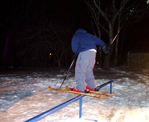 I used to kick my foot in a river to make a sound of a flushing noise