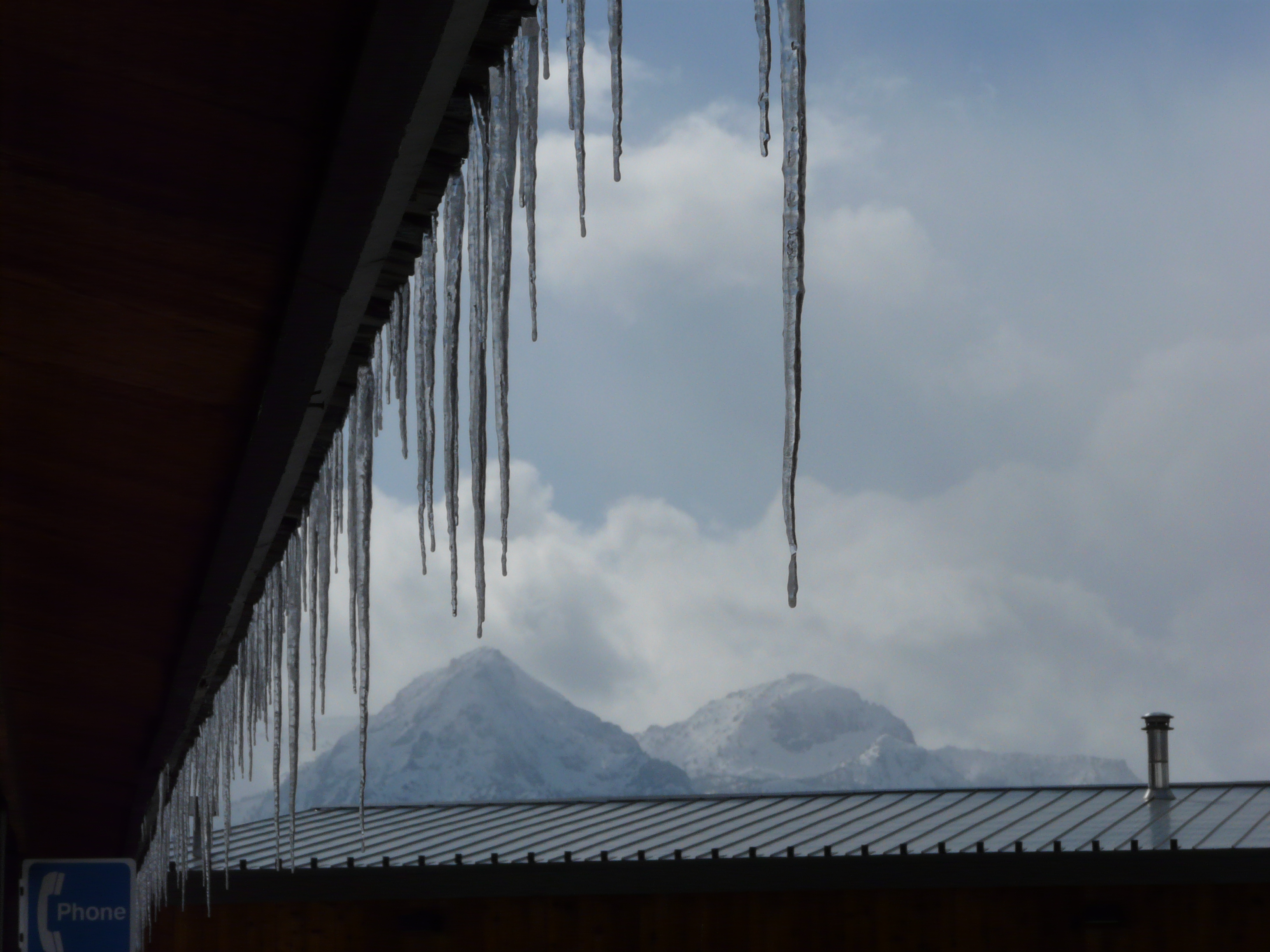 Icicle/mountain shot