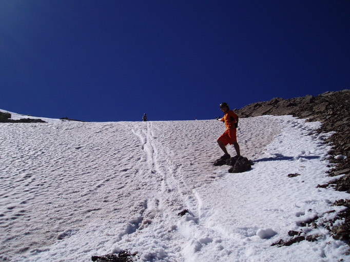 If you don't have skis, use the next best thing...